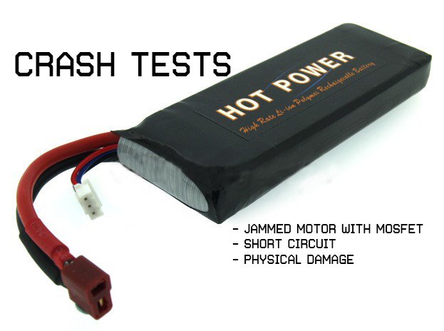 Airsoft LiPo battery crash test